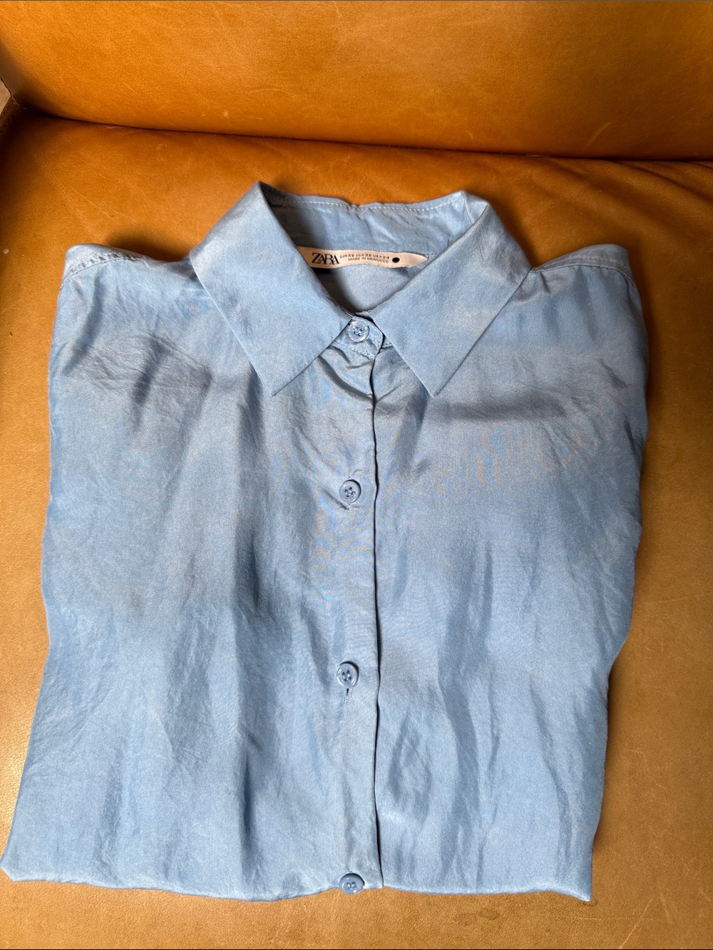 Zara 100% Silk Button down shirt - Picture 7 of 7
